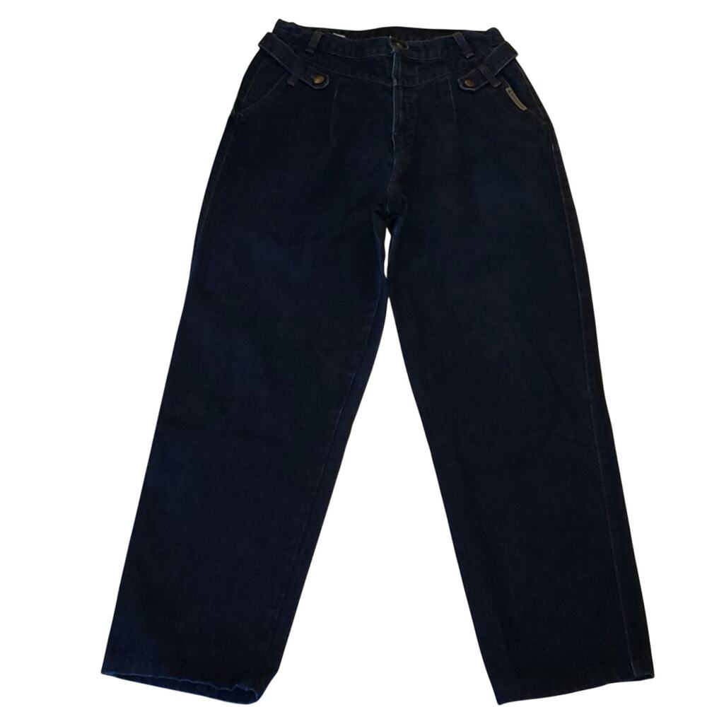 VTG Rockies High Waisted Dark Blue Denim Jeans Womens 15/16 Cowgirl Western EUC